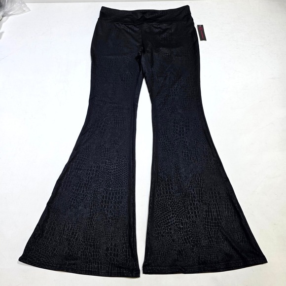 No Boundaries Pants - No Boundaries Flare Pants Womens XL 15-17 Black Snakeskin Print Bell Bottoms Y2K